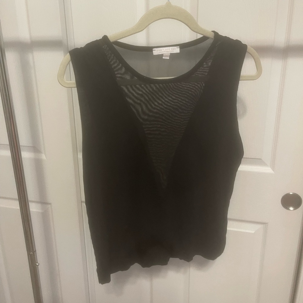 Black tank top